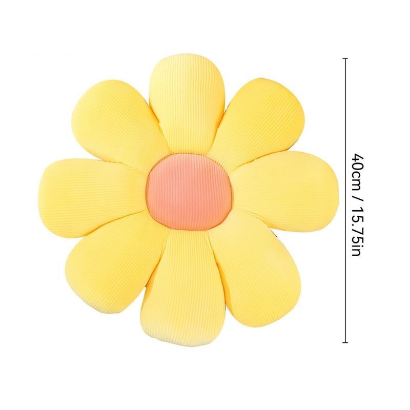 Pink Flower Pillow, Girly Room Decor Daisy Setting for Kids, Bedroom Bay Window Cushion