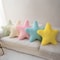 Colorful Star Plush Pillow Natural Sky Stuffed Cushion - Pink Yellow Blue Green Cream Sofa Chair Bed Decor
