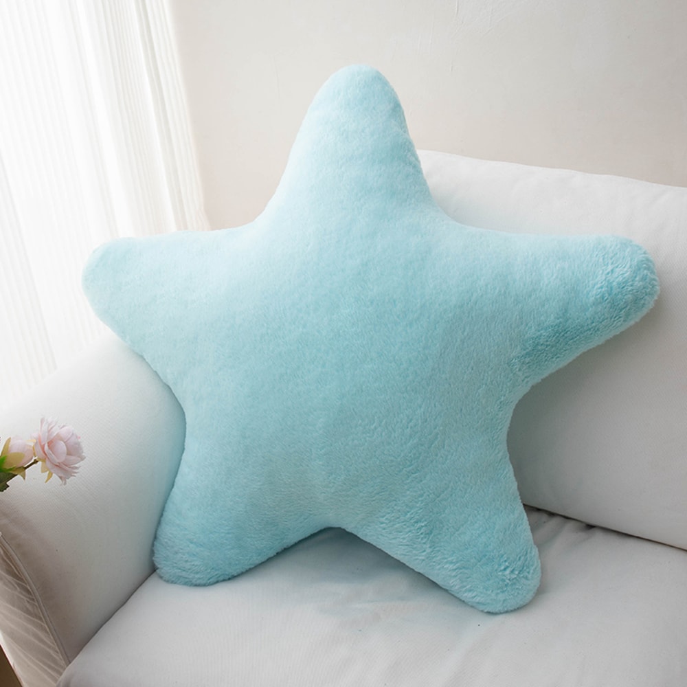 Colorful Star Plush Pillow Natural Sky Stuffed Cushion - Pink Yellow Blue Green Cream Sofa Chair Bed Decor