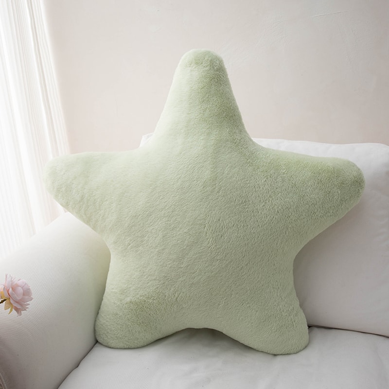 Colorful Star Plush Pillow Natural Sky Stuffed Cushion - Pink Yellow Blue Green Cream Sofa Chair Bed Decor