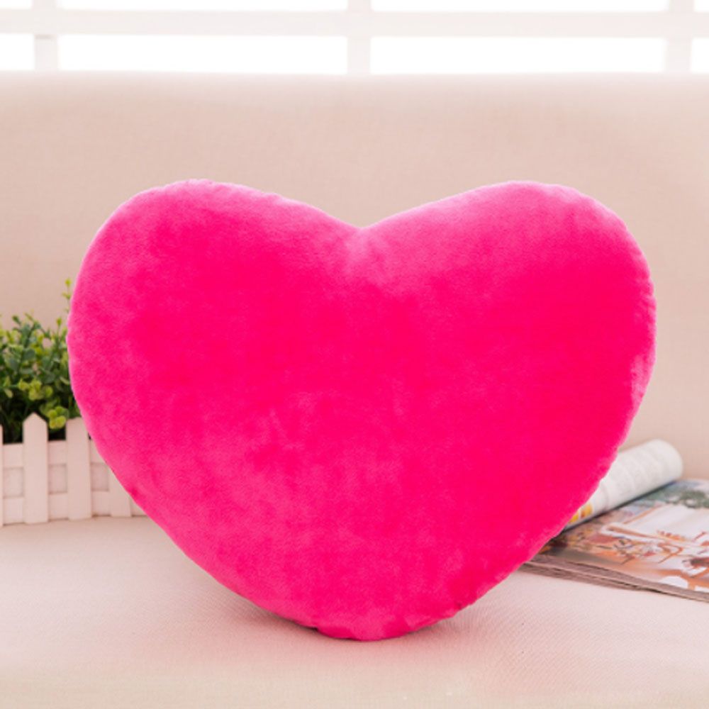 Comfortable PP Cotton Soft Heart Plush Pillow Red Pink Stuffed Heart Shape Decorative Pillow 8