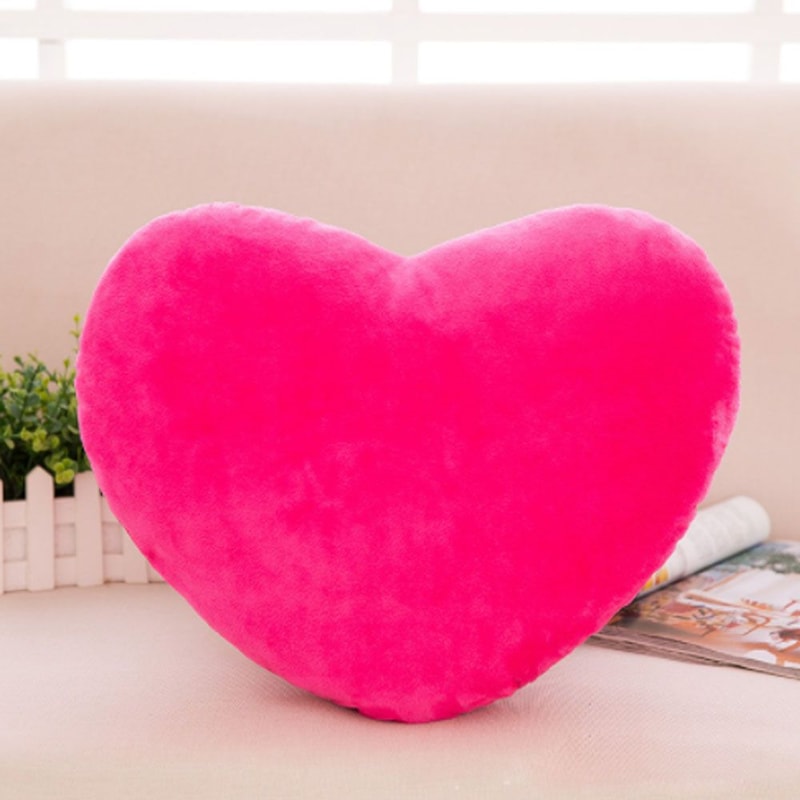 Comfortable PP Cotton Soft Heart Plush Pillow Red Pink Stuffed Heart Shape Decorative Pillow 8