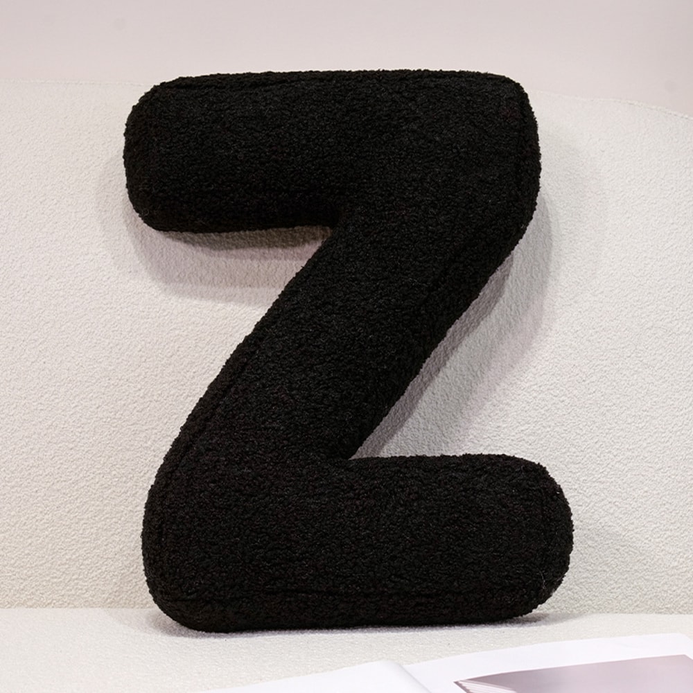 I Love U Soft Seat Cushion Black English Letters Plush Pillow For Back Support Sofa Chair Plushie D 31