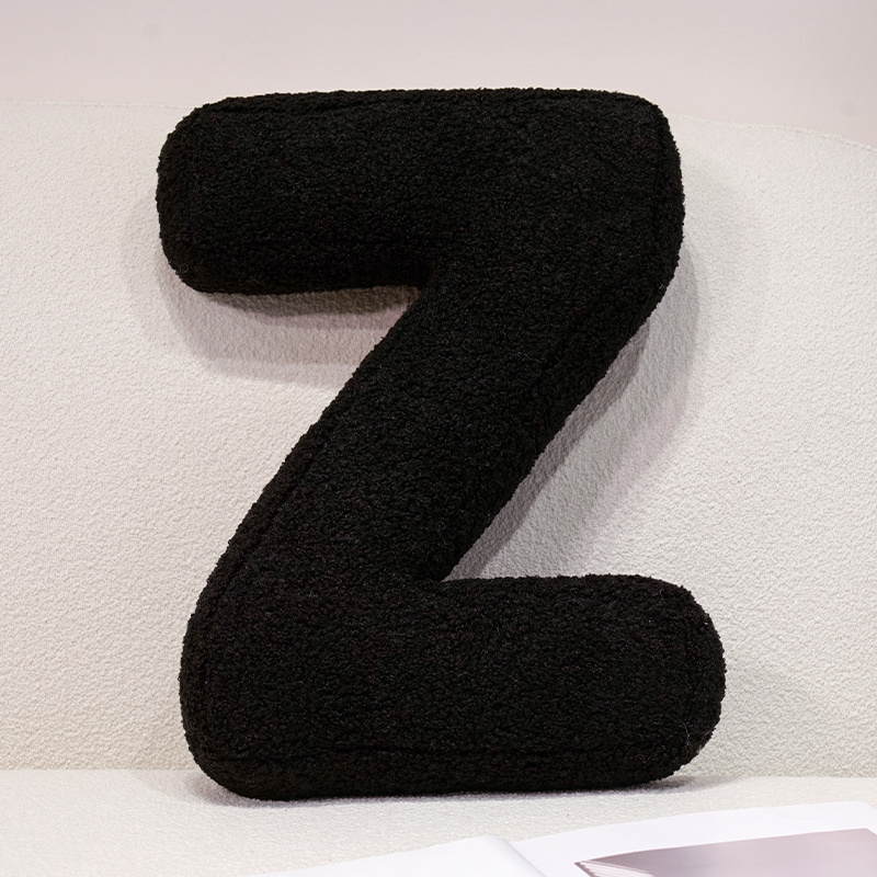 I Love U Soft Seat Cushion Black English Letters Plush Pillow For Back Support Sofa Chair Plushie D 31