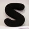 I Love U Soft Seat Cushion Black English Letters Plush Pillow For Back Support Sofa Chair Plushie D 24