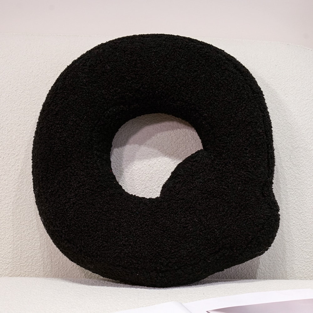 I Love U Soft Seat Cushion Black English Letters Plush Pillow For Back Support Sofa Chair Plushie D 22
