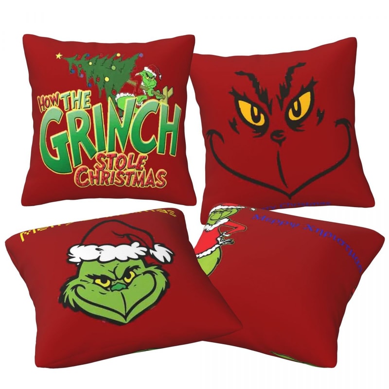 Red Merry Christmas Pillowcase Sofa Home Decor Cushion For Festive Vibes 0