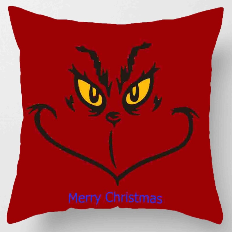 Red Merry Christmas Pillowcase Sofa Home Decor Cushion For Festive Vibes 4