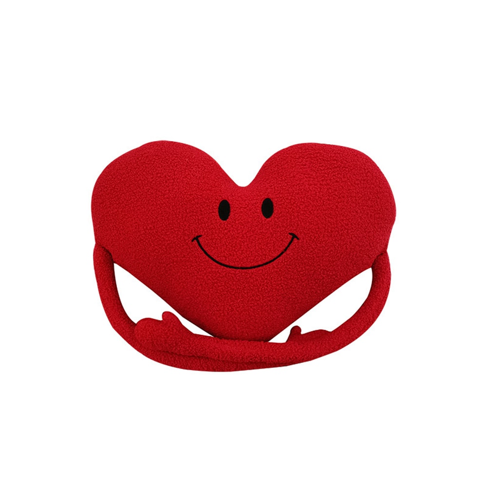 Cute Red Heartshaped Pillow Ins Sofa Ornament Bedroom Headboard Living Room Cushion 1