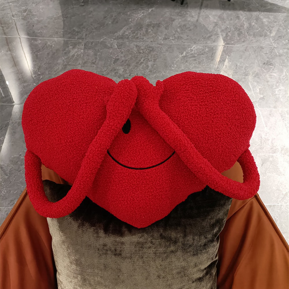 Cute Red Heartshaped Pillow Ins Sofa Ornament Bedroom Headboard Living Room Cushion 4