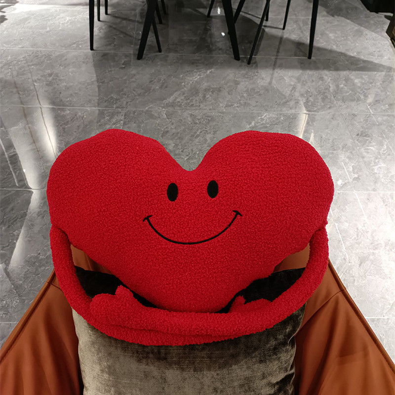 Cute Red Heartshaped Pillow Ins Sofa Ornament Bedroom Headboard Living Room Cushion 9