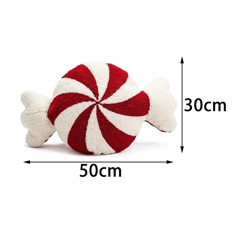 Christmas Cartoon Pillow New Soft Plush Red Decoration Pillow Candy Crutch Living Room Sofa Cushion 6