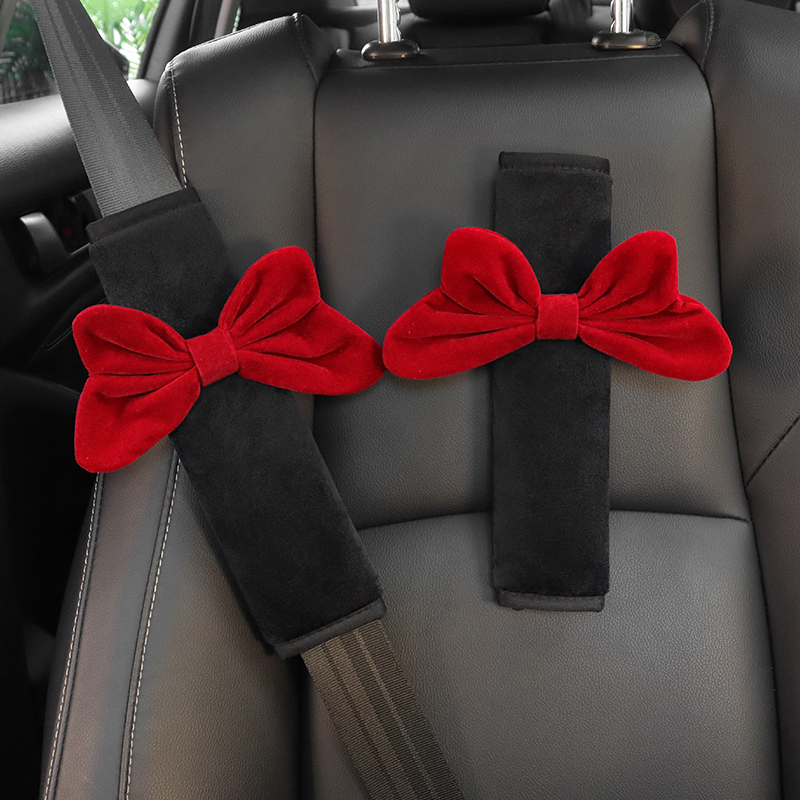 Universal Auto Car Neck Pillow Seat Headrest Support Seatbelt Cover For Women Car Accessories 3
