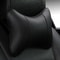 Universal Car Neck Pillows PU Leather Head Support Protector BlackRed Backrest Cushion Easy To Inst 5