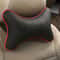 Universal Car Neck Pillows PU Leather Head Support Protector BlackRed Backrest Cushion Easy To Inst 7