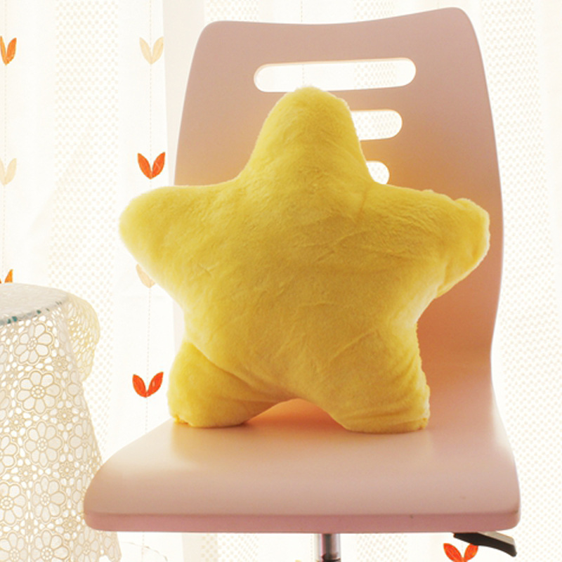 Soft five-pointed star pillow plush cushion, yellow, pink, and red home decoration for bedroom sofa ornaments