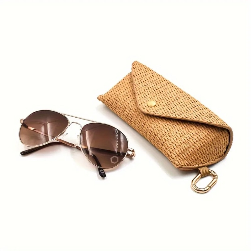 Men's and Women's High-end Toad Glasses Box, Lightweight Soft Sunglasses Box, New Woven Glasses Box