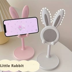 adjustable rabbit phone stand, desk holder for iphone, samsung, xiaomi