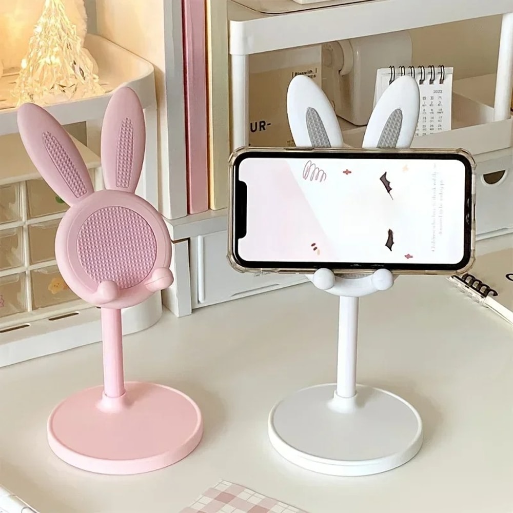 Adjustable Rabbit Phone Stand, Desk Holder for iPhone, Samsung, Xiaomi