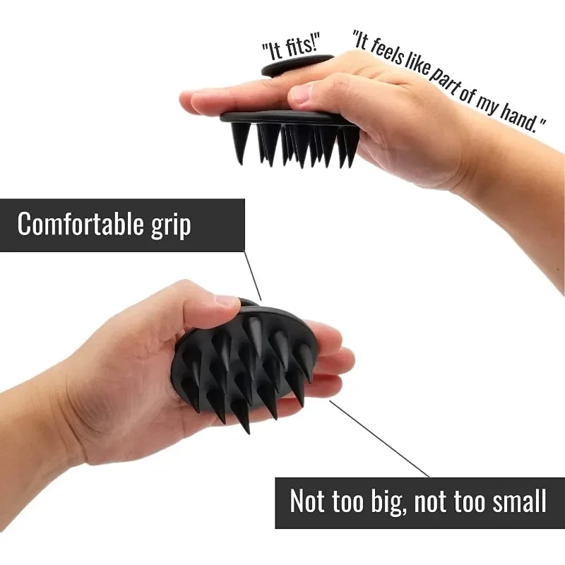 MoldFree Silicone Hair Growth Scalp Massager Exfoliating Shampoo Brush Scalp Scrubber Tools 5