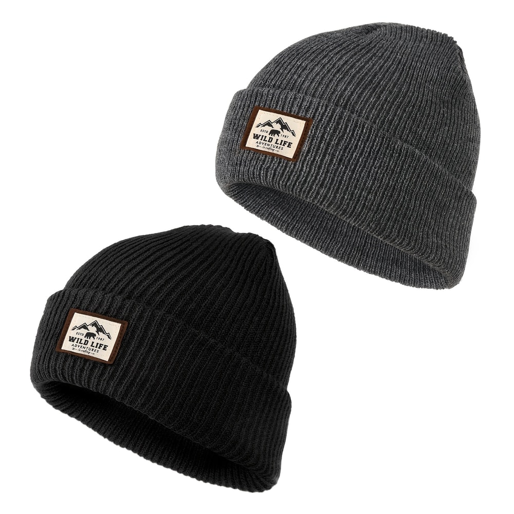 Soft Elastic Warm Knitted Beanie Hat, Windproof Cycling Skull Cap for Men and Women, Perfect for Hiking and Camping