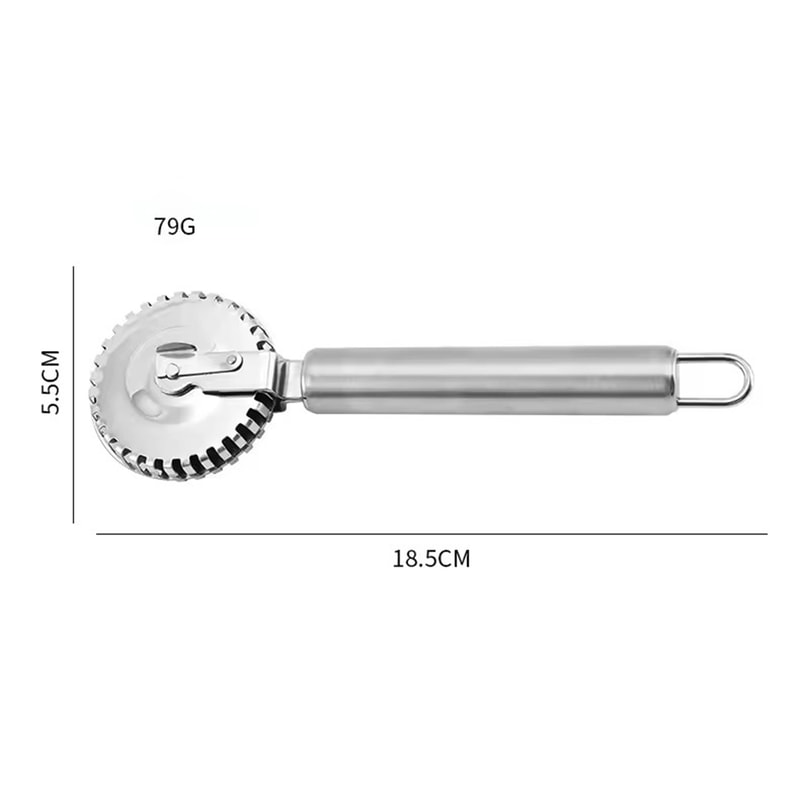 Stainless Steel Cutter Wheel for Perfect Pasta Cutting, Sealing, and Crimping Dough