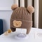 Winter Baby Wool Hat, Cute Bear Ear Protection, Thickened Korean Knitted Baby Hat