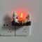 Cute Ghost Figurine with Lights, Fire Effect Desktop Holiday Decoration Item