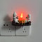Cute Ghost Figurine with Lights, Fire Effect Desktop Holiday Decoration Item