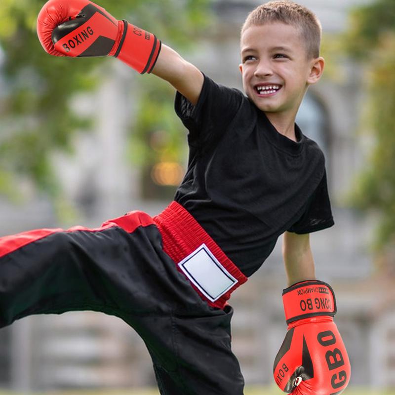 Punching Training Mitts for Kids, Leather Boxing Gloves, Exercise Hand Protector for Children