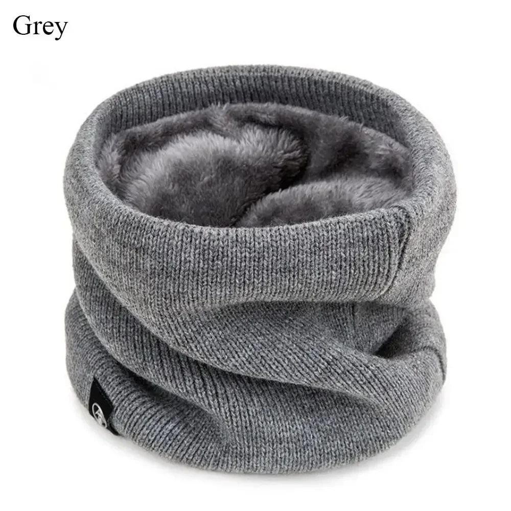 Thick Cold-Proof Neck Warmer Scarf, Soft Knitted Face Cover for Winter, Hiking, Running for Men and Women