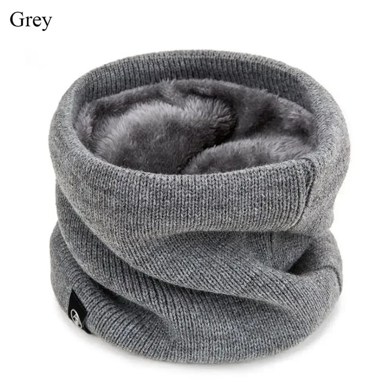 Thick Cold-Proof Neck Warmer Scarf, Soft Knitted Face Cover for Winter, Hiking, Running for Men and Women