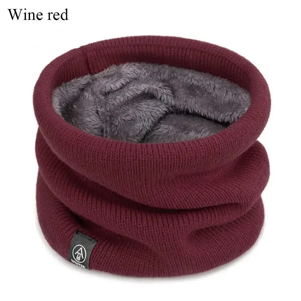 Thick Cold-Proof Neck Warmer Scarf, Soft Knitted Face Cover for Winter, Hiking, Running for Men and Women