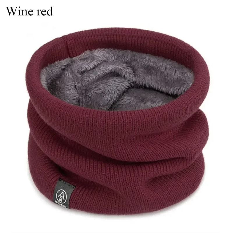Thick Cold-Proof Neck Warmer Scarf, Soft Knitted Face Cover for Winter, Hiking, Running for Men and Women
