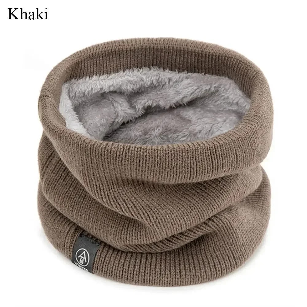 Thick Cold-Proof Neck Warmer Scarf, Soft Knitted Face Cover for Winter, Hiking, Running for Men and Women