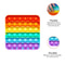 Rainbow Push Bubble Fidget Toy Square Sensory Stress Relief Toy for Autism, Anxiety, Stress for Kids and Adults
