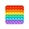 Rainbow Push Bubble Fidget Toy Square Sensory Stress Relief Toy for Autism, Anxiety, Stress for Kids and Adults