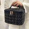 Large Storage Bag for Makeup, Portable New Women's Bag, Fashionable Knitted Style Makeup Case