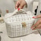 Large Storage Bag for Makeup, Portable New Women's Bag, Fashionable Knitted Style Makeup Case