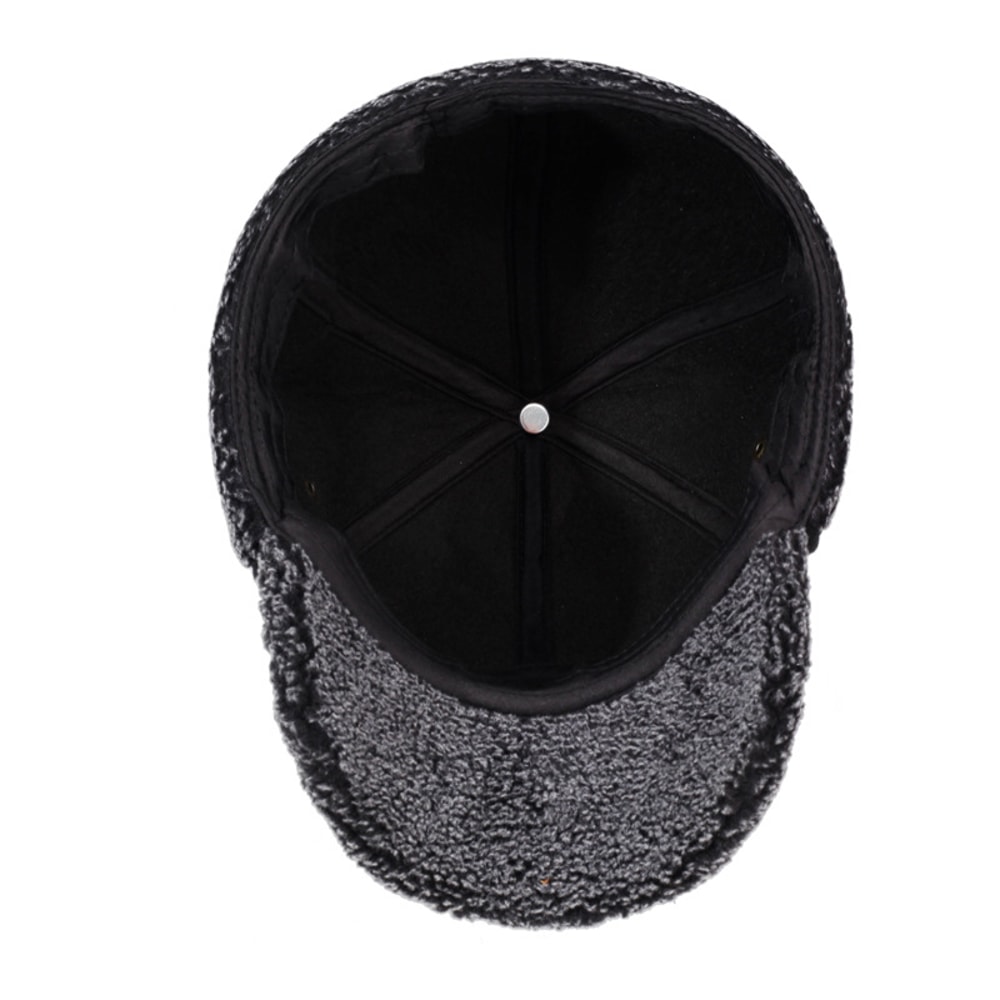Men's Lei Feng Hat, Warm Autumn and Winter Outdoor Fleece Baseball Cap for Fathers and Elderly