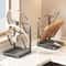No Drill Kitchen Pot Lid Rack, Space Saving Countertop Organizer, Easy to Clean with Drainage Tray
