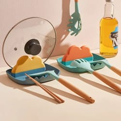 multi functional oil proof pan, pot cover, cutting board storage rack, spatula & spoon storage rack for household