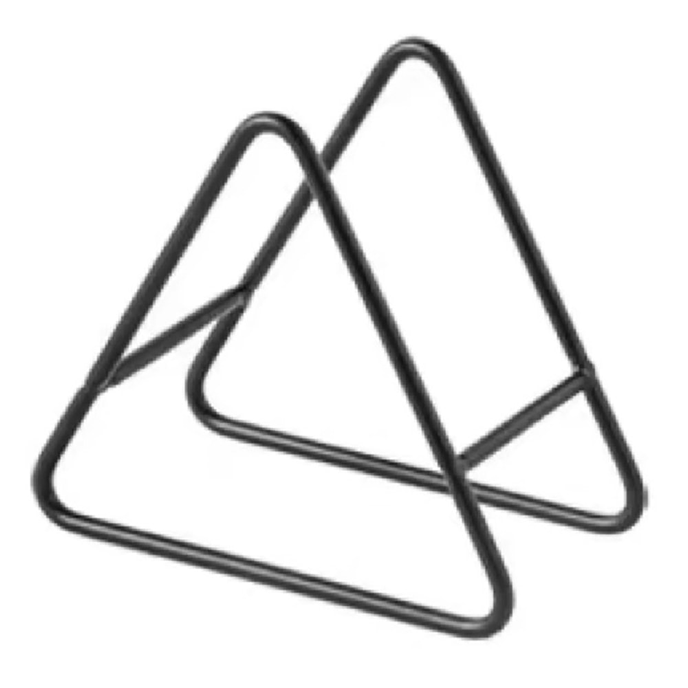 Coaster Holder Stand, Insulation Pad Storage Rack, Dish Triangle Support, Black Kitchen Storage