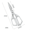 Kitchen Scissors, Multi-functional Stainless Steel Shears for Cutting Chicken and Fish