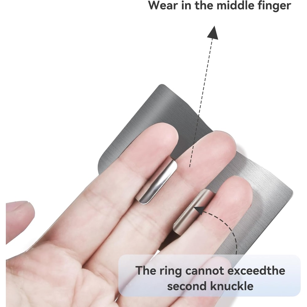 Finger Safety Protector, Stainless Steel Cutting Hand Guard for Slicing Meat and Vegetables