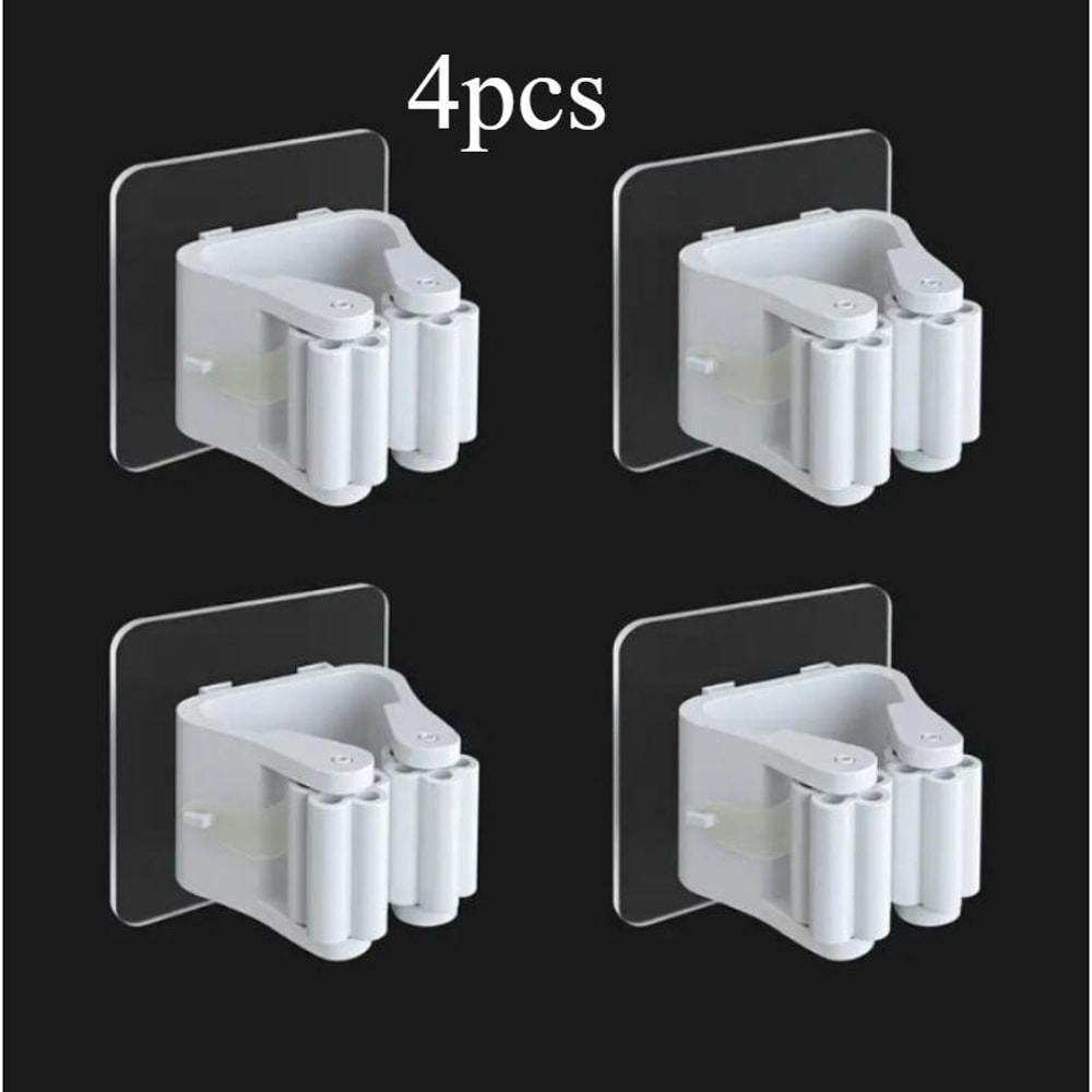 Anti-Slip Perforated Mop Holder, Waterproof and Moisture-Proof for Bathroom