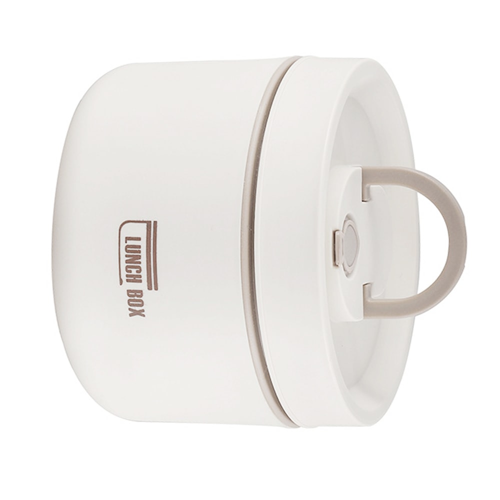 Leakproof Stainless Steel Lunch Box with Lid, Thermal Round Picnic Lunchbox, Food Containers with Folding Handle