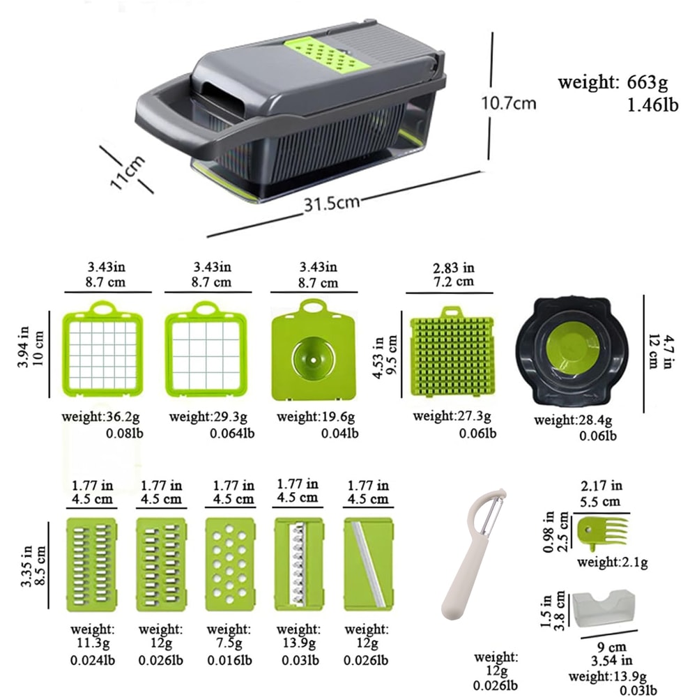 Blade Vegetable Chopper, Professional Chopper-Type Slicer, Multifunctional Food Chopper, Essential Kitchen Utensils