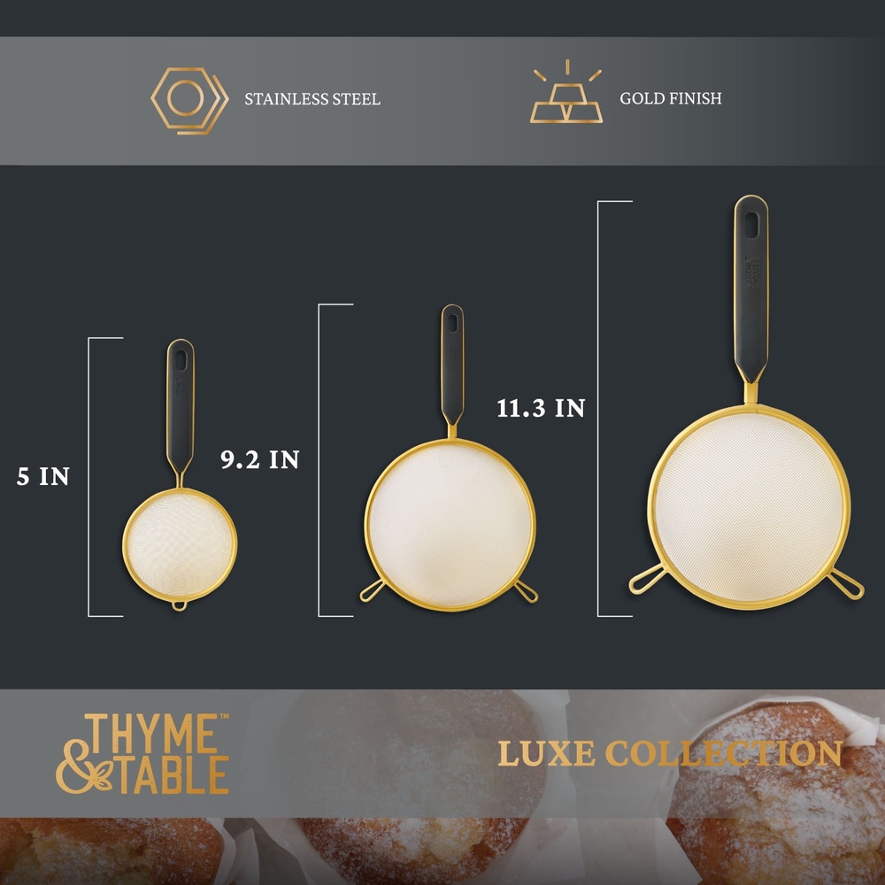 Durable Kitchen Sifter With Ergonomic Handles For Perfect Flour Pasta Sauces Rinsing Fruits Smooth 3