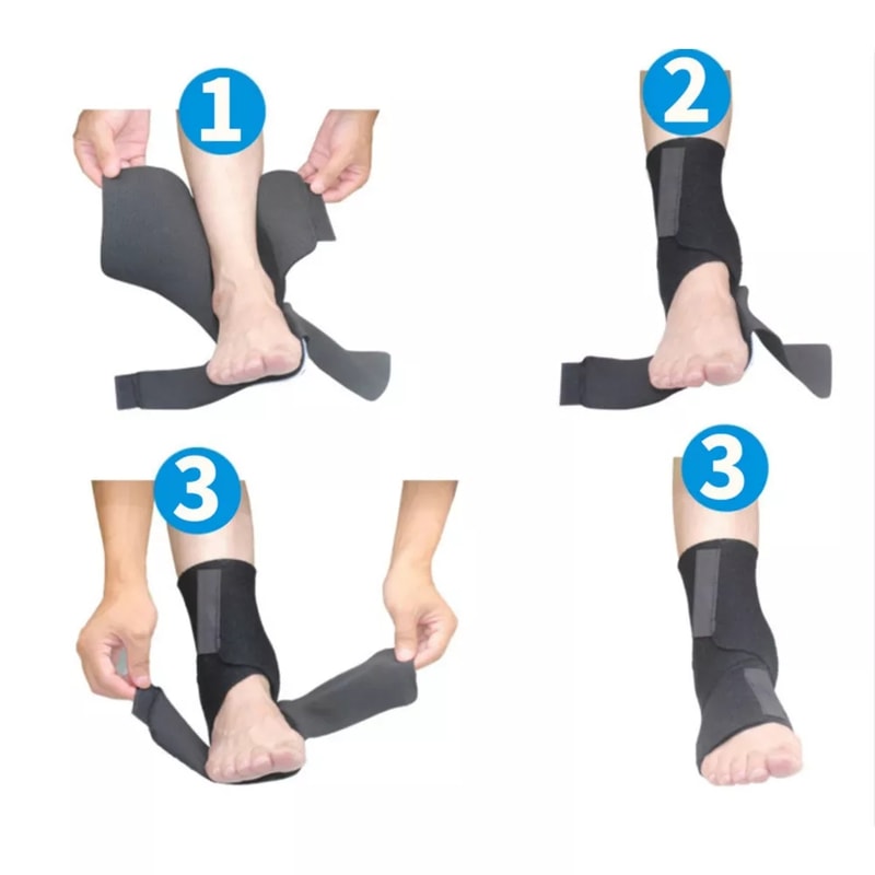 Hemiplegia Rehabilitation Support, Adjustable Foot Droop Splint Brace Orthosis for Posture Correction